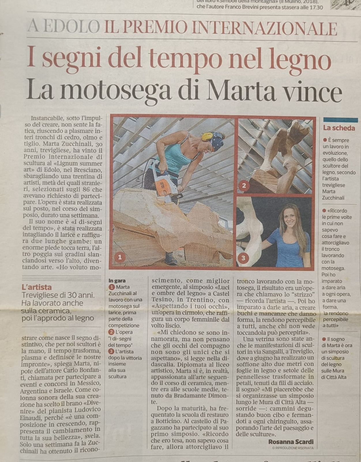I segni del tempo nel legno: la motosega di Marta vince